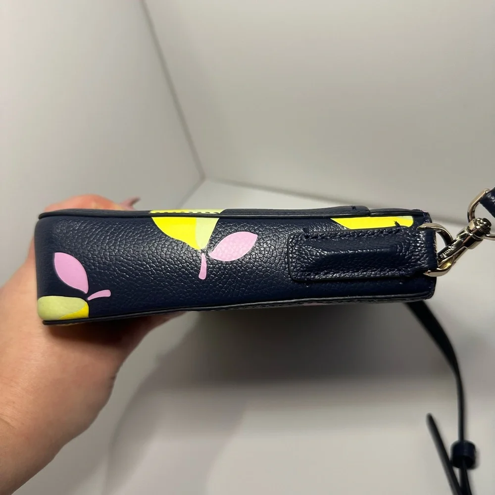 Kate Spade EUC Margaux Lemons Grained Leather Convertible Crossbody